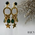 Green Stars Earrings